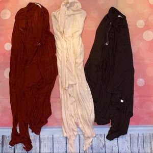 3 large light long sleeve cardigans